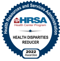 HRSA Badge: Health Disparities Reducer 2022